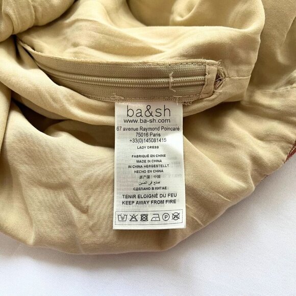 BASH AMELIA FLORAL METALLIC RUCHED PARTY DRESS - XS (0) - Picture 13 of 15